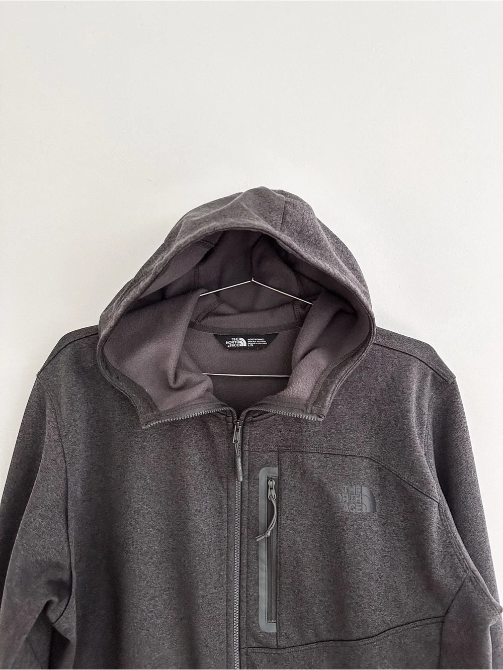 The North Face Canyonlands Full Zip Fleece Hoodie Dark Gray Heather Men's Large
